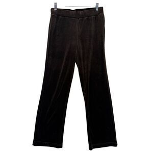 Lauren Ralph Lauren Brown Velvet Pullon Pants Women Stretch Straight Leg Size PS